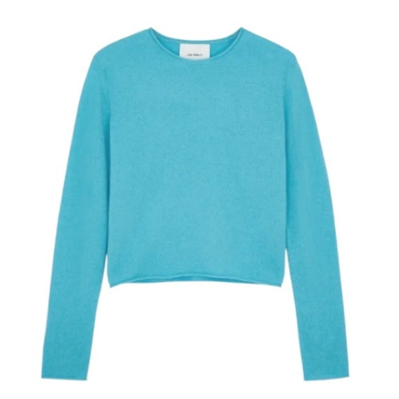 Lisa Yang Ida Cashmere Sweater NWT Amalfi Blue Organic Cashmere - Picture 11 of 13